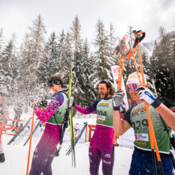 SAMSE N°8 FINALE,PEISEY, FRANCE - MARCH 15: MARTIN FERREIRA of FRA, ESTEBAN JAVAUX of FRA, ROMAIN MICHAUD-CLARET of FRA March 15, 2026 in PEISEY, France. (Photo by Rodriguez Alexis / @Aleiks_photo)