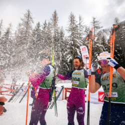 SAMSE N°8 FINALE,PEISEY, FRANCE - MARCH 15: MARTIN FERREIRA of FRA, ESTEBAN JAVAUX of FRA, ROMAIN MICHAUD-CLARET of FRA March 15, 2026 in PEISEY, France. (Photo by Rodriguez Alexis / @Aleiks_photo)