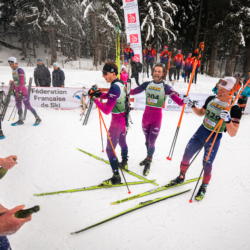 SAMSE N°8 FINALE,PEISEY, FRANCE - MARCH 15: MARTIN FERREIRA of FRA, ESTEBAN JAVAUX of FRA, ROMAIN MICHAUD-CLARET of FRA March 15, 2026 in PEISEY, France. (Photo by Rodriguez Alexis / @Aleiks_photo)