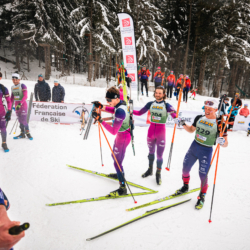 SAMSE N°8 FINALE,PEISEY, FRANCE - MARCH 15: MARTIN FERREIRA of FRA, ESTEBAN JAVAUX of FRA, ROMAIN MICHAUD-CLARET of FRA March 15, 2026 in PEISEY, France. (Photo by Rodriguez Alexis / @Aleiks_photo)