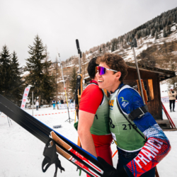 SAMSE N°8 FINALE,PEISEY, FRANCE - MARCH 15: LOU THIEVENT of FRA, AXEL GARNIER of FRA March 15, 2026 in PEISEY, France. (Photo by Rodriguez Alexis / @Aleiks_photo)