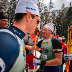 SAMSE N°8 FINALE,PEISEY, FRANCE - MARCH 15: ESTEBAN JAVAUX of FRA, ROMAIN MICHAUD-CLARET of FRA, ROMAIN CORDIER of FRA March 15, 2026 in PEISEY, France. (Photo by Rodriguez Alexis / @Aleiks_photo)