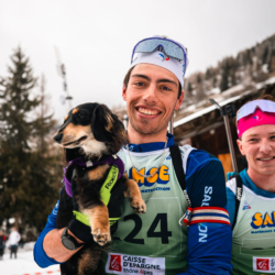 SAMSE N°8 FINALE,PEISEY, FRANCE - MARCH 15: LIONEL JOUANNAUD of FRA / ABBA (le chien) March 15, 2026 in PEISEY, France. (Photo by Rodriguez Alexis / @Aleiks_photo)