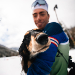 SAMSE N°8 FINALE,PEISEY, FRANCE - MARCH 15: LIONEL JOUANNAUD of FRA / ABBA (le chien) March 15, 2026 in PEISEY, France. (Photo by Rodriguez Alexis / @Aleiks_photo)
