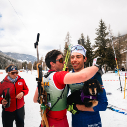 SAMSE N°8 FINALE,PEISEY, FRANCE - MARCH 15: LOU THIEVENT of FRA, LIONEL JOUANNAUD of FRA / ABBA (le chien) March 15, 2026 in PEISEY, France. (Photo by Rodriguez Alexis / @Aleiks_photo)
