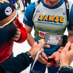 SAMSE N°8 FINALE,PEISEY, FRANCE - MARCH 15: EBBA (le chien) / LIONEL JOUANNAUD of FRA March 15, 2026 in PEISEY, France. (Photo by Rodriguez Alexis / @Aleiks_photo)