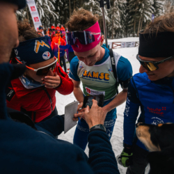 SAMSE N°8 FINALE,PEISEY, FRANCE - MARCH 15: EBBA (le chien) / LIONEL JOUANNAUD of FRA March 15, 2026 in PEISEY, France. (Photo by Rodriguez Alexis / @Aleiks_photo)