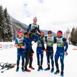 SAMSE N°8 FINALE,PEISEY, FRANCE - MARCH 15: TEAM MB, NOE SEIGNEUR of FRA, CYPRIEN MERMILLOD BLARDET of FRA, LIONEL JOUANNAUD of FRA, JUDICAEL PERRILLAT-BOTTONET of FRA, + March 15, 2026 in PEISEY, France. (Photo by Rodriguez Alexis / @Aleiks_photo)