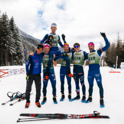 SAMSE N°8 FINALE,PEISEY, FRANCE - MARCH 15: TEAM MB, NOE SEIGNEUR of FRA, CYPRIEN MERMILLOD BLARDET of FRA, LIONEL JOUANNAUD of FRA, JUDICAEL PERRILLAT-BOTTONET of FRA, + March 15, 2026 in PEISEY, France. (Photo by Rodriguez Alexis / @Aleiks_photo)