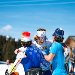 CHAMPIONNATS DE FRANCE DES CLUBS,LES SAISIES, FRANCE - APRIL 5: PERRIER Noa, DEUFFIC Charly April 5, 2026 in LES SAISIES, France. (Photo by Rodriguez Alexis / @Aleiks_photo)