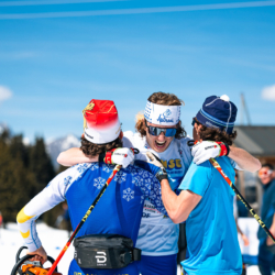 CHAMPIONNATS DE FRANCE DES CLUBS,LES SAISIES, FRANCE - APRIL 5: PERRIER Noa, DEUFFIC Charly April 5, 2026 in LES SAISIES, France. (Photo by Rodriguez Alexis / @Aleiks_photo)