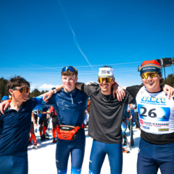 CHAMPIONNATS DE FRANCE DES CLUBS,LES SAISIES, FRANCE - APRIL 5: POUTOT Mathis, ROCHEGUDE-RIBOT Noe, FAVIER Till, DURDAN Robin April 5, 2026 in LES SAISIES, France. (Photo by Rodriguez Alexis / @Aleiks_photo)