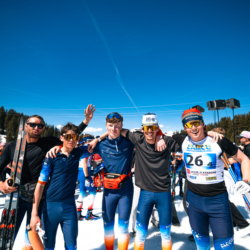 CHAMPIONNATS DE FRANCE DES CLUBS,LES SAISIES, FRANCE - APRIL 5: POUTOT Mathis, ROCHEGUDE-RIBOT Noe, FAVIER Till, DURDAN Robin April 5, 2026 in LES SAISIES, France. (Photo by Rodriguez Alexis / @Aleiks_photo)