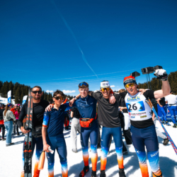CHAMPIONNATS DE FRANCE DES CLUBS,LES SAISIES, FRANCE - APRIL 5: POUTOT Mathis, ROCHEGUDE-RIBOT Noe, FAVIER Till, DURDAN Robin April 5, 2026 in LES SAISIES, France. (Photo by Rodriguez Alexis / @Aleiks_photo)