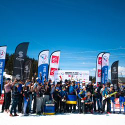 CHAMPIONNATS DE FRANCE DES CLUBS,LES SAISIES, FRANCE - APRIL 5: PODIUM TEAM April 5, 2026 in LES SAISIES, France. (Photo by Rodriguez Alexis / @Aleiks_photo)