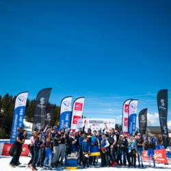 CHAMPIONNATS DE FRANCE DES CLUBS,LES SAISIES, FRANCE - APRIL 5: PODIUM TEAM April 5, 2026 in LES SAISIES, France. (Photo by Rodriguez Alexis / @Aleiks_photo)