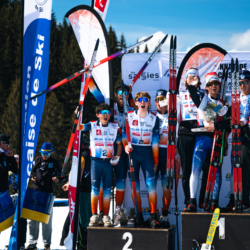 CHAMPIONNATS DE FRANCE DES CLUBS,LES SAISIES, FRANCE - APRIL 5: PODIUM April 5, 2026 in LES SAISIES, France. (Photo by Rodriguez Alexis / @Aleiks_photo)