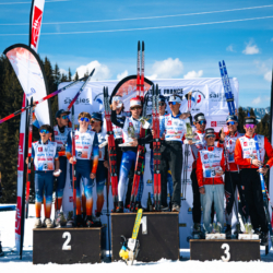 CHAMPIONNATS DE FRANCE DES CLUBS,LES SAISIES, FRANCE - APRIL 5: PODIUM TEAM April 5, 2026 in LES SAISIES, France. (Photo by Rodriguez Alexis / @Aleiks_photo)