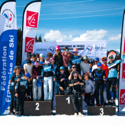 CHAMPIONNATS DE FRANCE DES CLUBS,LES SAISIES, FRANCE - APRIL 5: PODIUM TEAM April 5, 2026 in LES SAISIES, France. (Photo by Rodriguez Alexis / @Aleiks_photo)